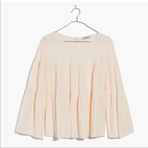 NWT Madewell Tiered Button-Back Top